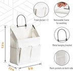 2pcs Wall Hanging Storage Bag, Small Door Closet Linen Fabric Pockets Organizer - Image 3