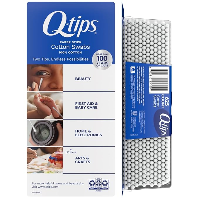 3 x Q-Tips Cotton Swabs, 625 ct - Image 2