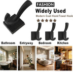 3 Pack Black Towel Hooks, Towels Robe Holder - Image 6
