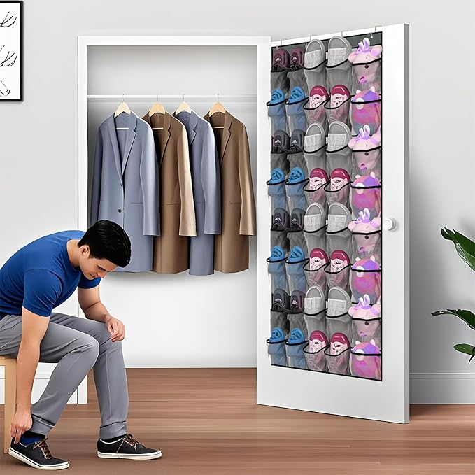 40-Pocket Over the Door Shoe Organizer - Image 6