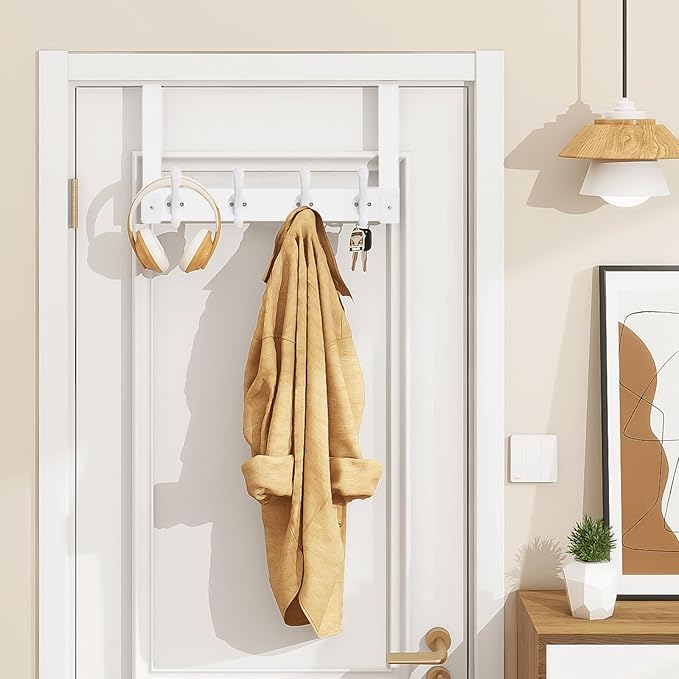 Homode Over The Door Hooks Heavy Duty, Wood Over Door Hanger Hook, Over Door - Image 5