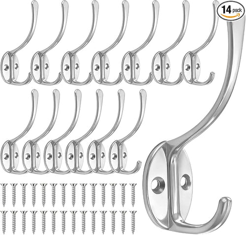14 Pack Coat Hooks Wall Mounted by Homanu