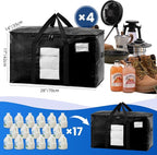 TAILI Extra Large Moving Bags, 4 Pack Black Heavy Duty Totes - Image 6