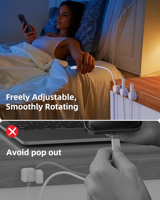 Swiveling Cord Holder, Magnetic Cord Organizer, Inchor Cable Organizer - Image 3