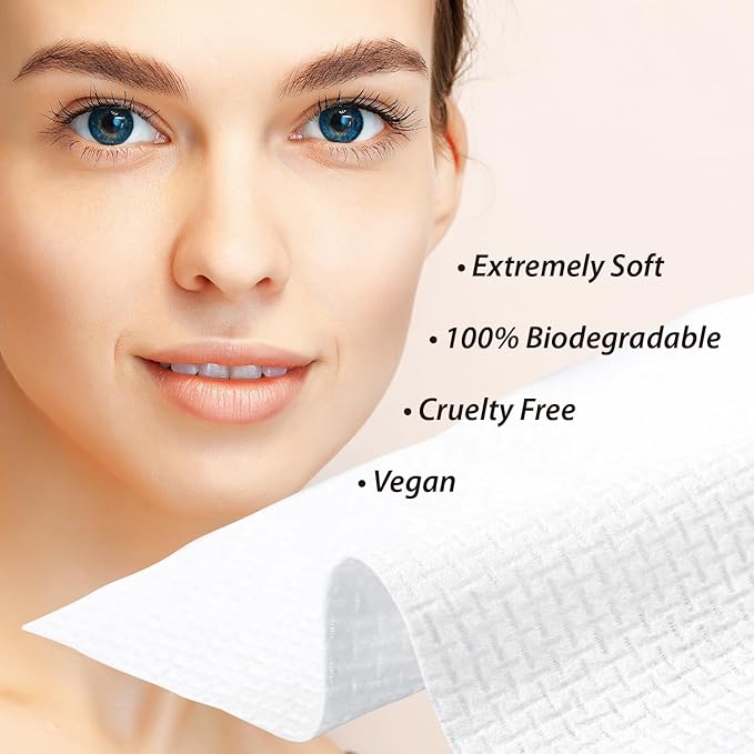 Disposable Face Towels, Biodegradable Facial Towels Clean Face Towels XL - Image 6