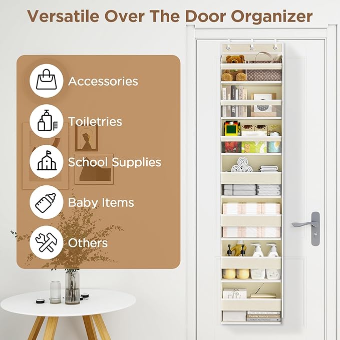 Over The Door Organizer, 7 Tier Door Hanging Organizers - Image 9