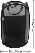 AQQA 9 Pcs Mesh Popup Laundry Hamper Set, Durable Handles, Sturdy Mesh - Image 2