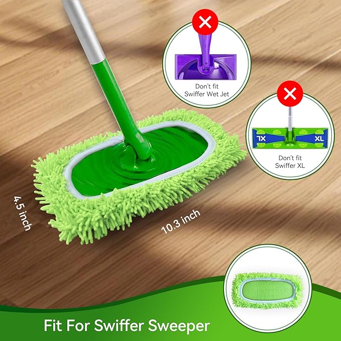 3 Pack Reusable Microfiber Mop Pads Compatible - Image 2