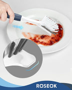Dish Brush with Built-in Scraper, Kitchen Scrub Brush - Image 2