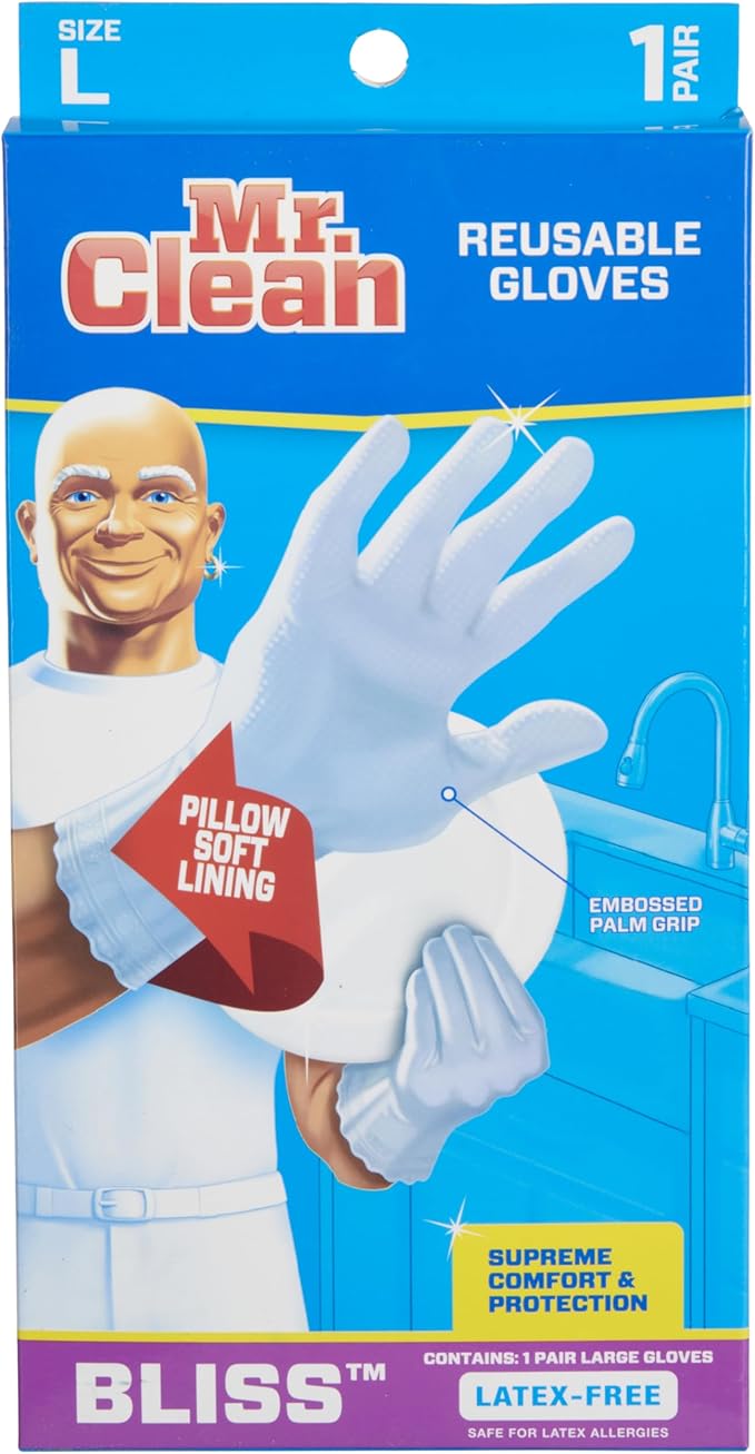 Mr. Clean Bliss Premium Reusable Latex-Free Vinyl Cleaning Gloves - Image 2