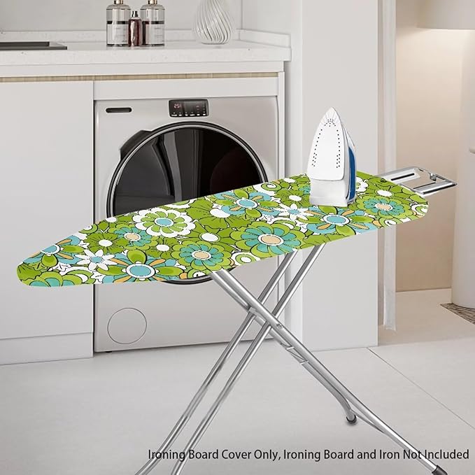 Green Hippie Flower Ironing Board Cover Large Extra Wide Table Top Ironing - Image 2