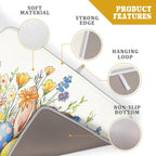 Easter Colorful Bunny Egg Flowers Dish Drying Mat 18 x 24 Inch Absorbent - Image 4