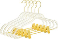 MIZGI Slim Gold Glitter Pants & Skirt Hangers – Adjustable Gold Clips & Hooks by MIZGI