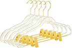 MIZGI Slim Gold Glitter Pants & Skirt Hangers – Adjustable Gold Clips & Hooks by MIZGI