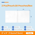 100Pcs Sterile Gauze Pads 3x3 Inch 12-Ply, 100% Cotton 3x3 Soft Gauze - Image 2