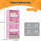 Hanging Closet Organizer, Easy Mount Foldable 4-Shelf Hanging Closet Wardrobe - Image 3