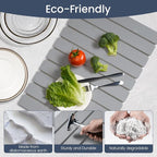 Meowoo Stone Drying Mat for Kitchen Counter, 23.6"x15.3" Foldable Diatomaceous - Image 4
