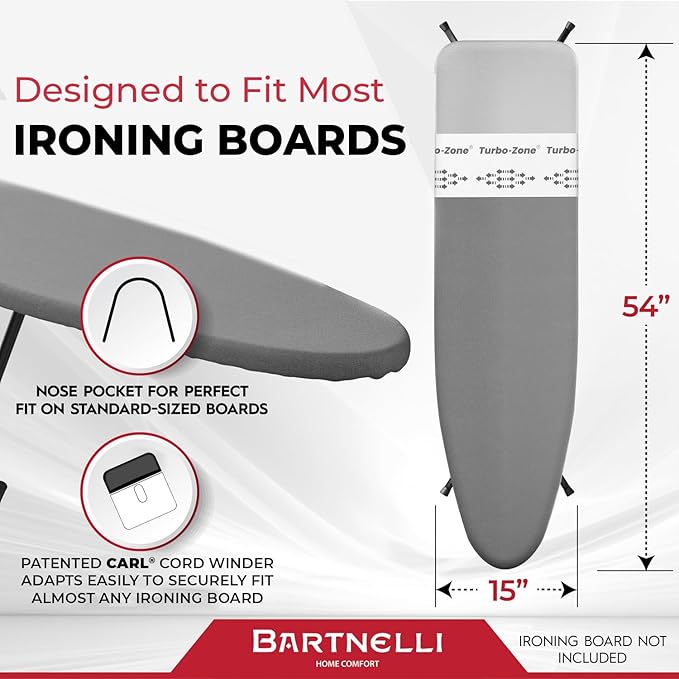 Bartnelli Ironing Board Cover and Pad, Made in Europe - Image 6