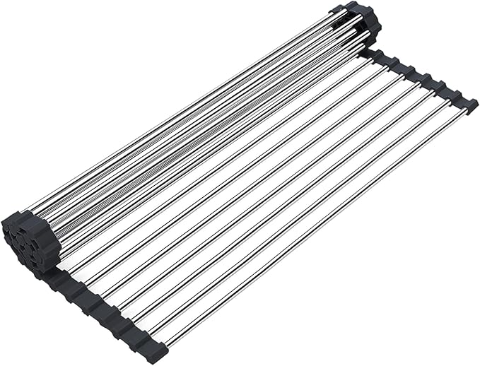 Searik Dish Drying Rack Roll Up Sink Drying Rack, Over The Sink Dish Rack by Searik
