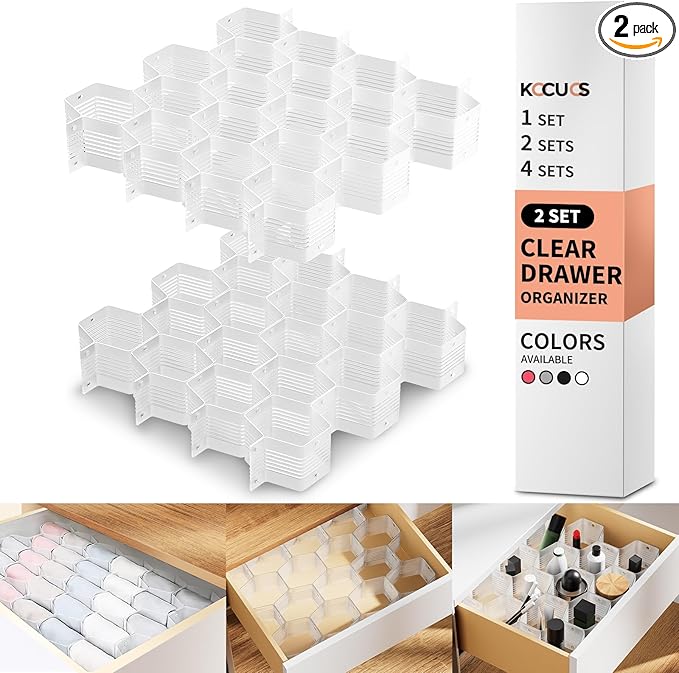 Honeycomb Separator Adjustable Drawer Organizer Divider by Kocuos+