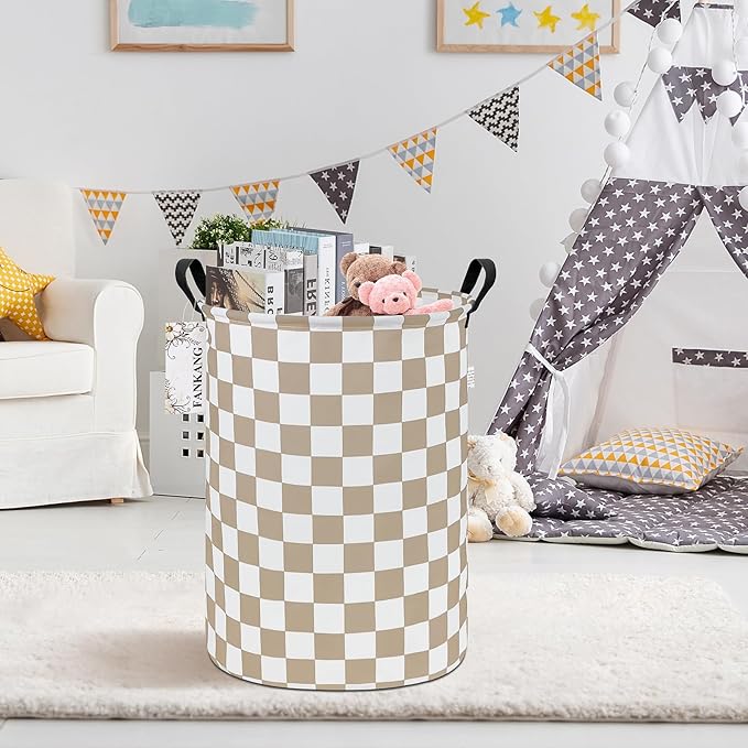 FANKANG Storage Basket, Nursery Hamper Canvas Laundry Basket Foldable - Image 4