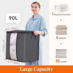 Lifewit Clothes Storage Bag 90L Large Capacity Organizer - Image 2