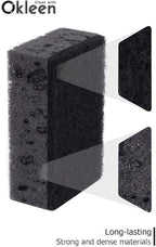 Black Scrub Sponges. Made in Europe. 9 Pack, 4.3x2.8x1.4 inches. Heavy Duty and - Image 3