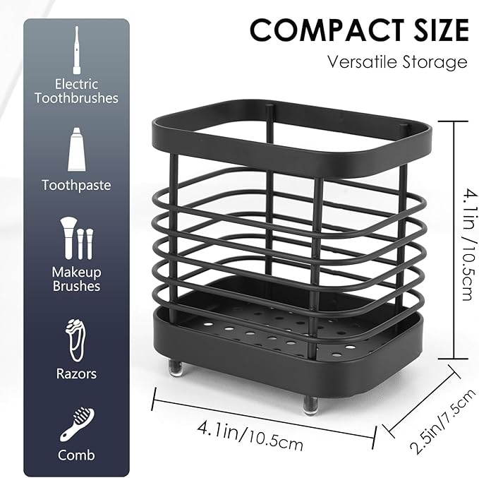 Wall Mount Toothbrush Holder for Bathroom, Stainless Steel Rustproof Toothbrush - Image 2