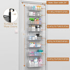 Over The Door Organizer, 8-tier Metal Door Organizer Hanging - Image 3
