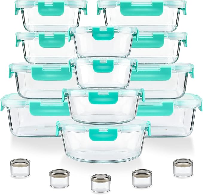 34pcs Glass Food Storage Containers - Image 8