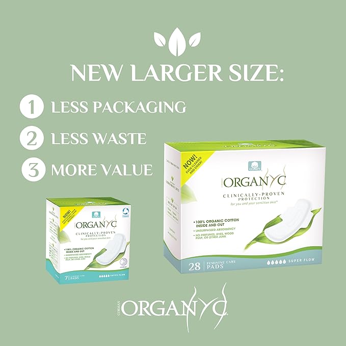 Organyc New and Improved 100% Certified Organic Cotton Inside and Out Overnight - Image 2