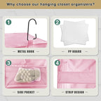 3-Shelf Hanging Closet Organizer and Storage, Foldable Hanging Closet Shelves - Image 5