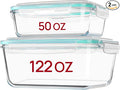 Vtopmart 122oz+50oz Large Glass Food Storage Containers by Vtopmart