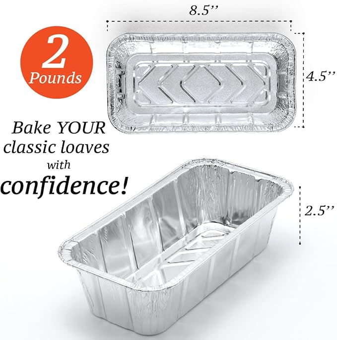 Spare Essentials 2Lb Foil Bread Pans - Image 2