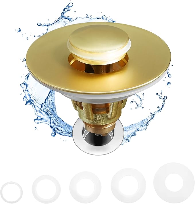 Fransiton Bathroom Sink Stopper, 1.1-1.77 Inch Basin Pop Up Sink Drain Stopper by Fransiton
