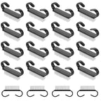 20 PCS Handle Grip Nail Brush Cleaner Black Nail Cleaning Brush Nylon by Unknown