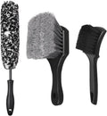 Car Wheel & Tire Brush Set, Wheel Cleaner Brush, Soft & Stiff Bristle Cleaning by TTRCB