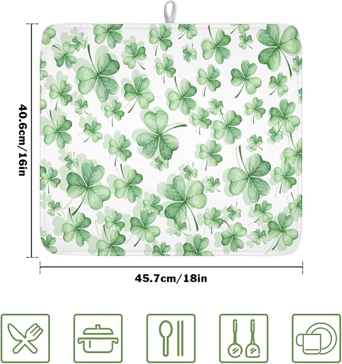 St Patrick's Day Dish Drying Mat - Image 2