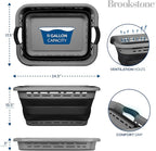 BROOKSTONE 11 GALLON XL 24" Collapsible Laundry Basket & Clothes Hamper - Image 6