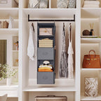 YOUDENOVA Hanging Closet Organizer, 5 Tier Hanging Closet Shelves - Image 2