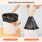 funest Trash Bags, 4 Gallon Small Drawstring Garbage Bags 75 Counts, Thick - Image 3