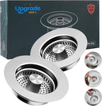 Sink Drain Strainer, Stainless Steel 3-in-1 Pop-up Sink Stopper by ZCQGAH