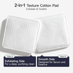 ECOLOOK Triple-Layer Cotton Facial Pads | Textured Exfoliating & Ultra-Soft - Image 3