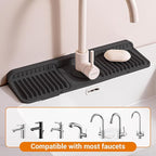 Faucet Mat for Kitchen Sink, 17.7"X5.5" Silicone Sink Splash Guard - Image 7