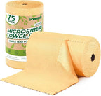 Microfiber Cleaning Cloths Roll, 75 Pack Tear Away Microfiber Towels Roll by SOOWASH