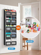 Over the Door Organizer Hanging- 10 Compartments, 80 lbs Load Behind Door - Image 2