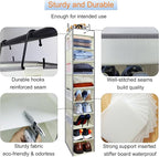 2 Pack Large-Sized Hanging Shoe Organizer 10-Shelf, Sturdy Hanging Closet - Image 4