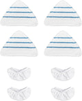Reusable Steam Mop Pads Set, 4 Pack Steam Mop Pads & 4 Universal Microfiber by PlaniallyShowerCurtainSets