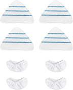 Reusable Steam Mop Pads Set, 4 Pack Steam Mop Pads & 4 Universal Microfiber by PlaniallyShowerCurtainSets