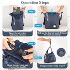 Travel Laundry Bag, Vacuum Compression Dirty Clothes Travel Bag, Waterproof - Image 5